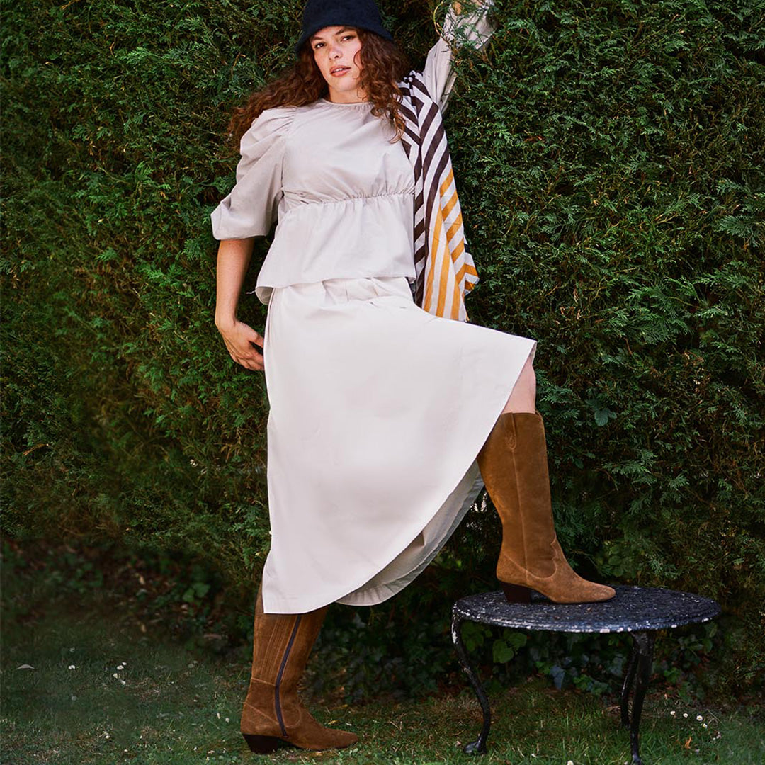 What to Wear with Knee High Boots in Spring