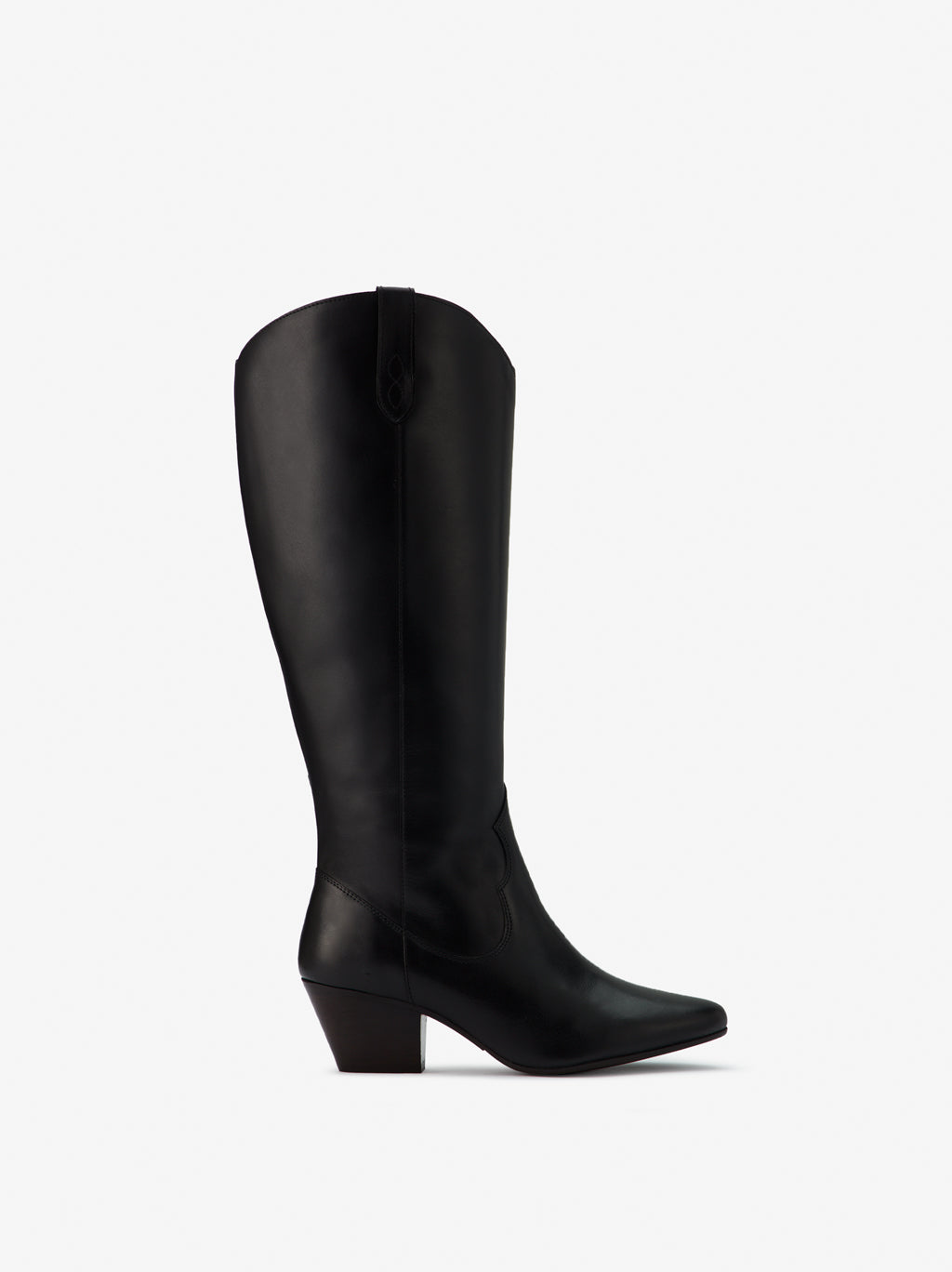 Saffron Knee High Boots in Black Leather – DuoBoots