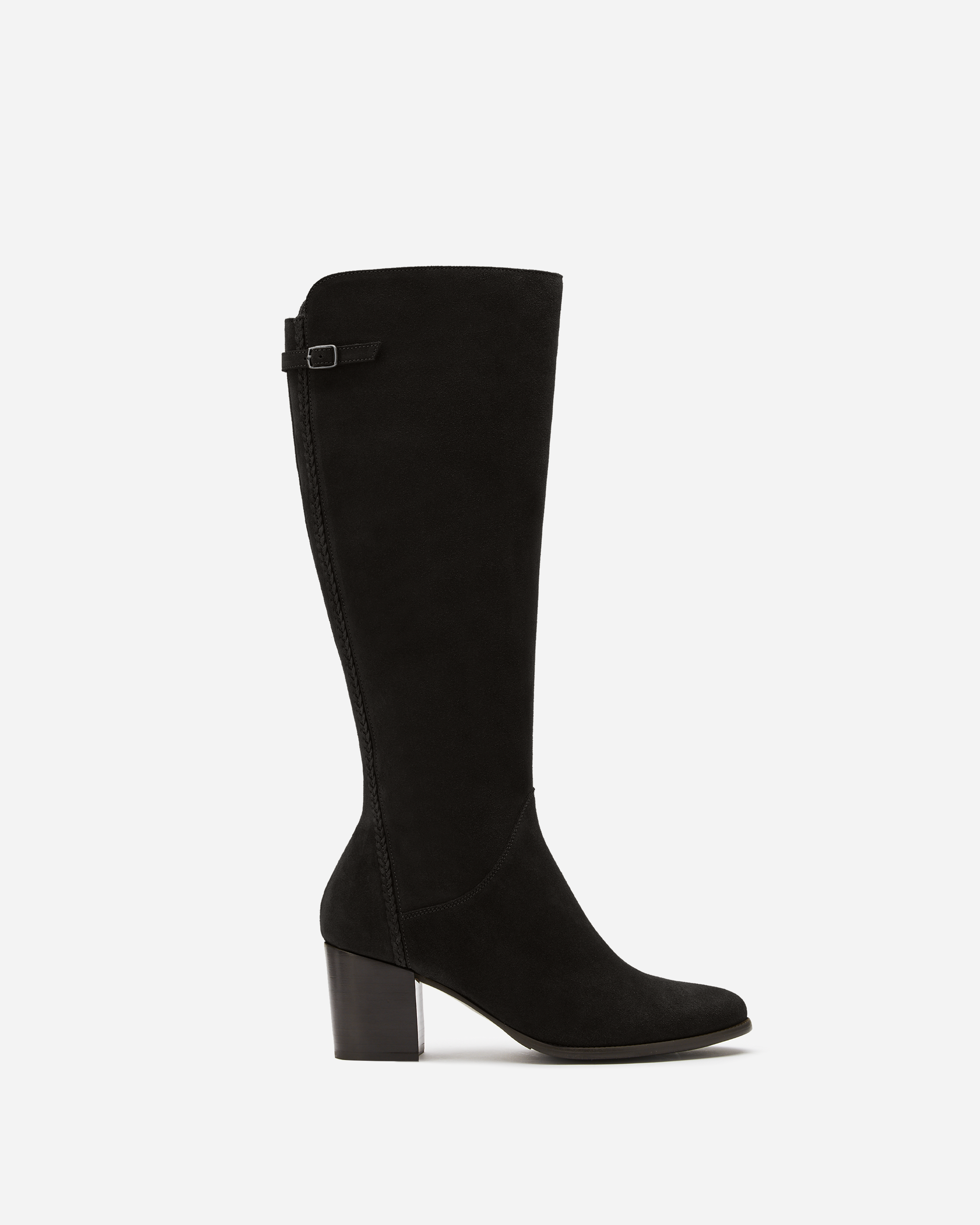 Adie Knee High Boots in Black Suede DuoBoots