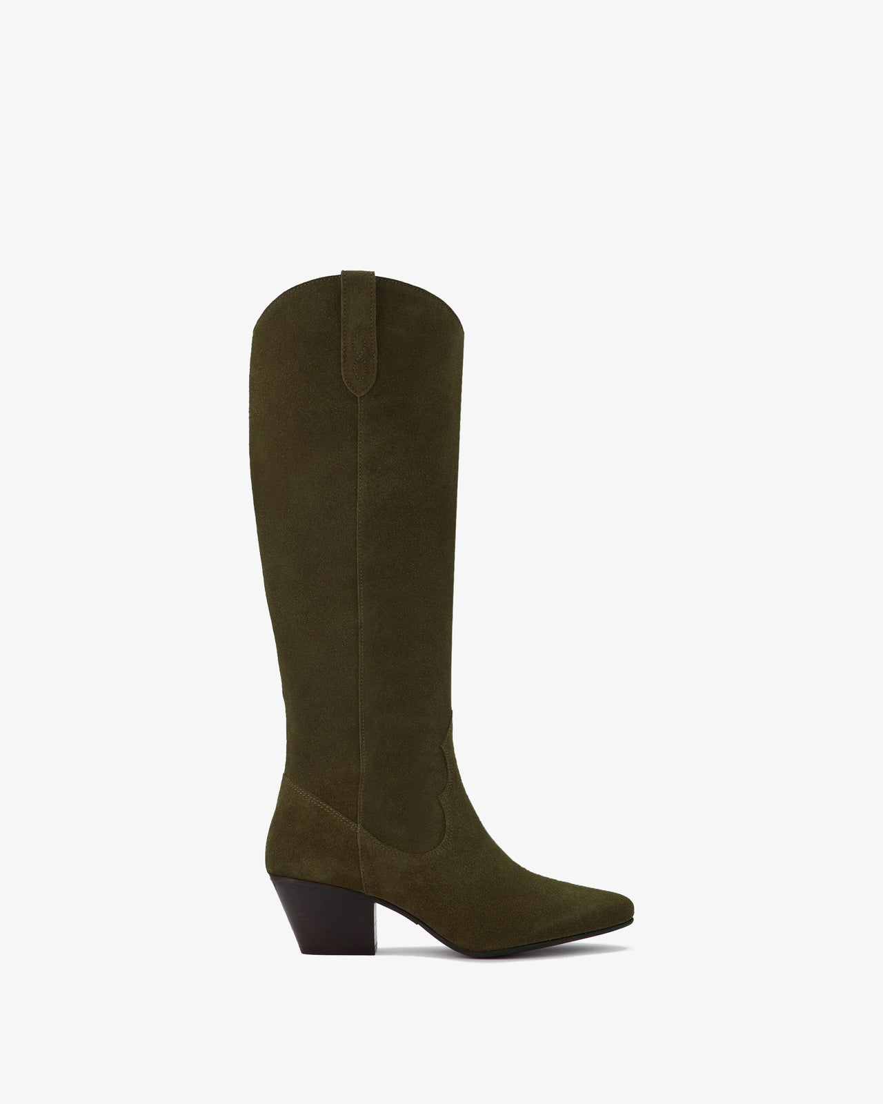 Green suede over the knee boots best sale