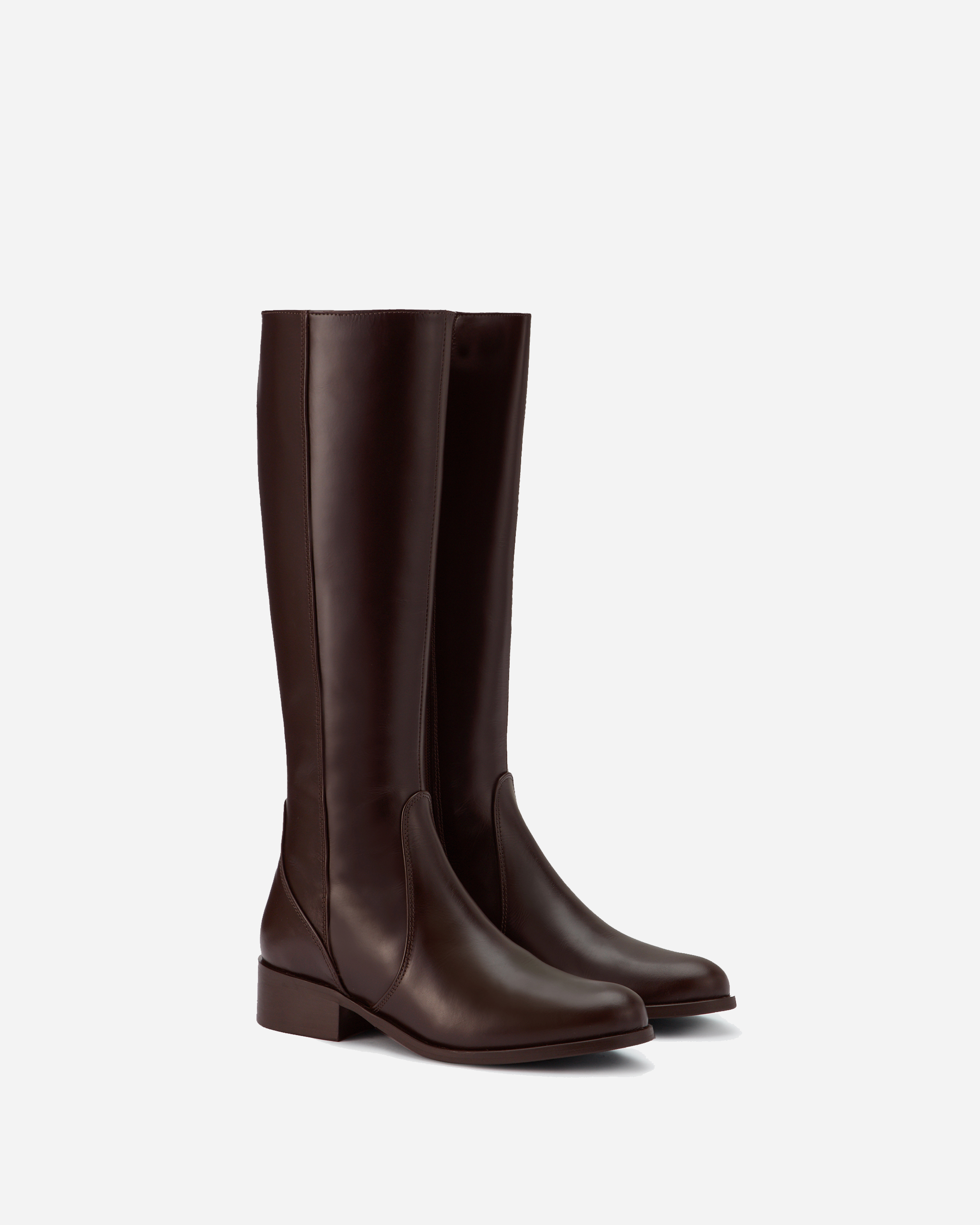 knee high ladies tall brown leather boot