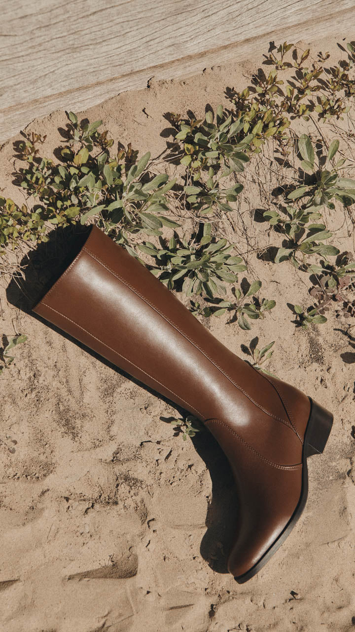 Women's Haltham Standard Knee High Boots in Brown Leather DuoBoots