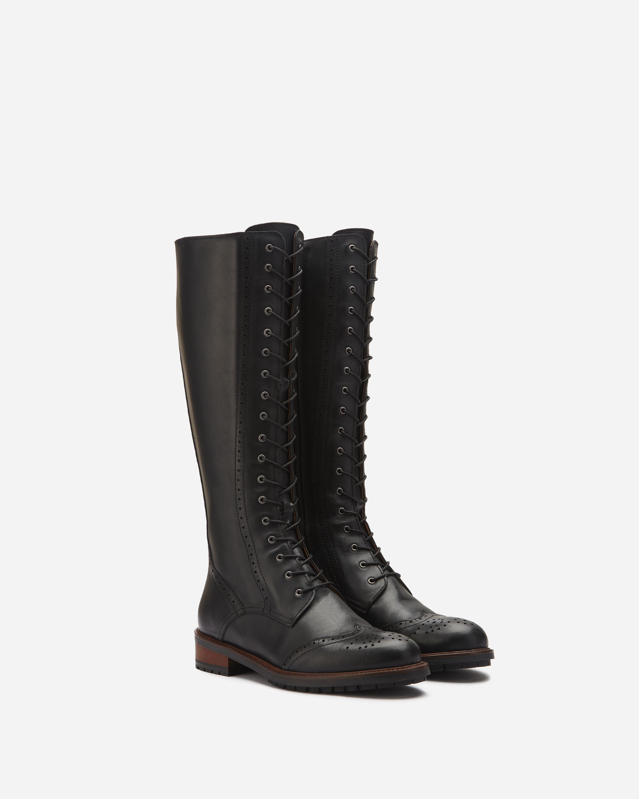 Flat lace up black boots best sale