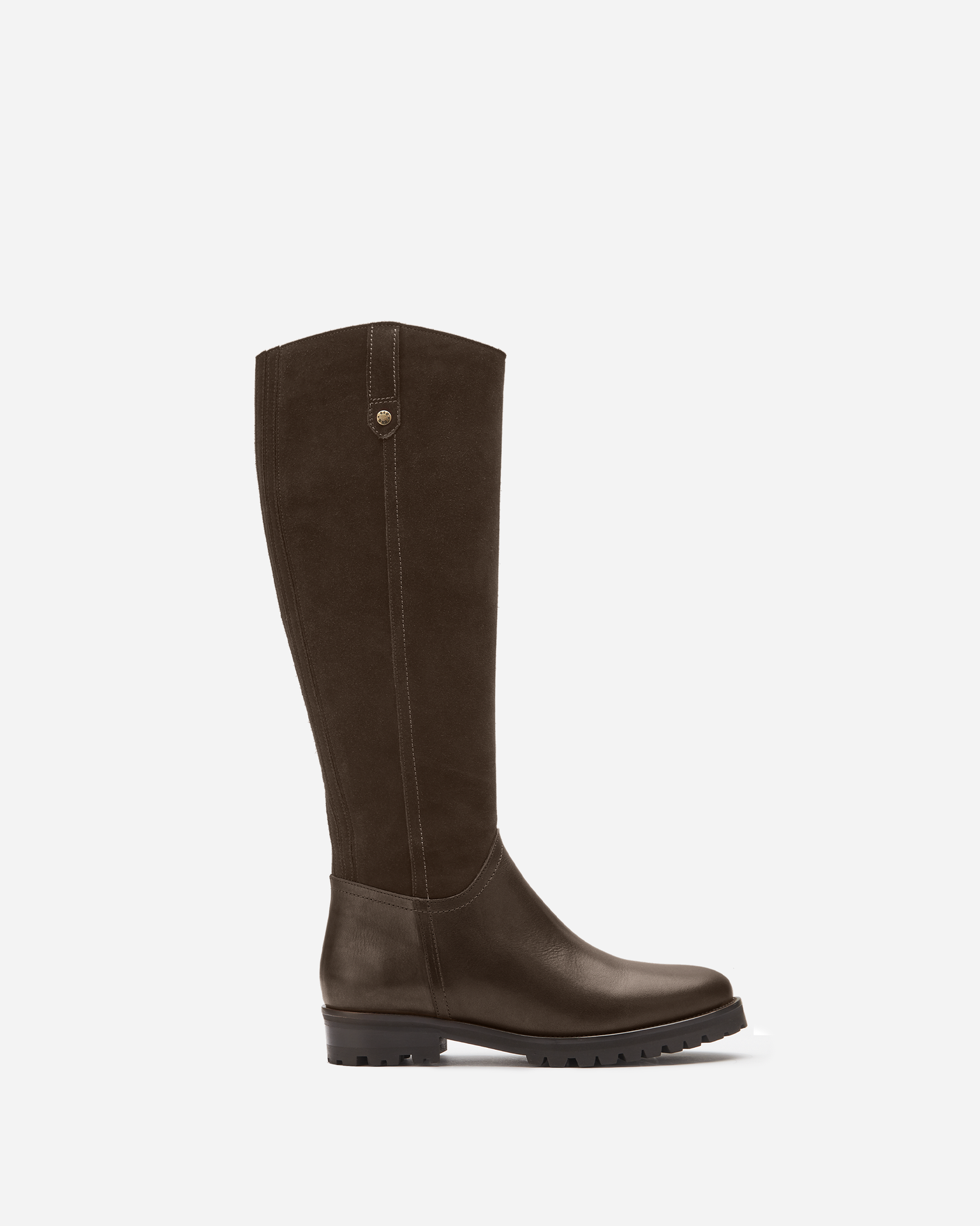 Jeane Knee High Boots in Black Suede