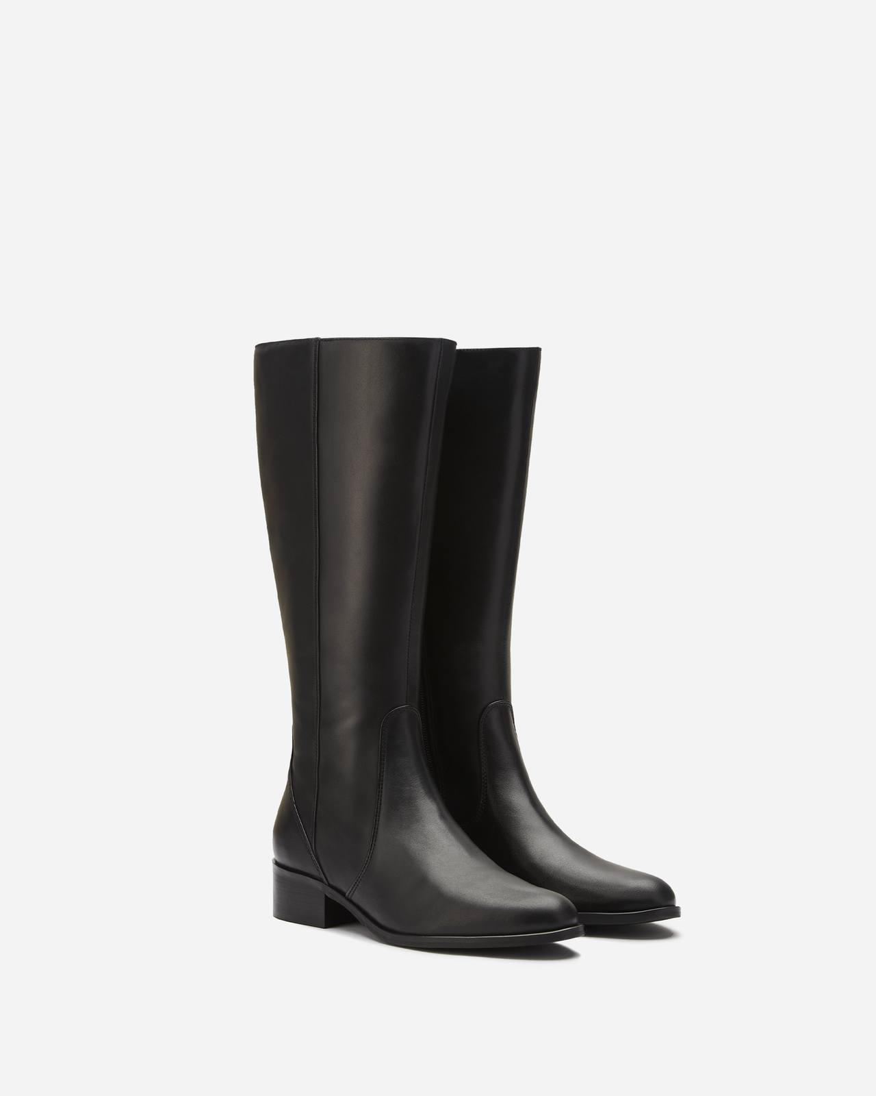Haltham Petite Knee High Boots in Black Leather – DuoBoots