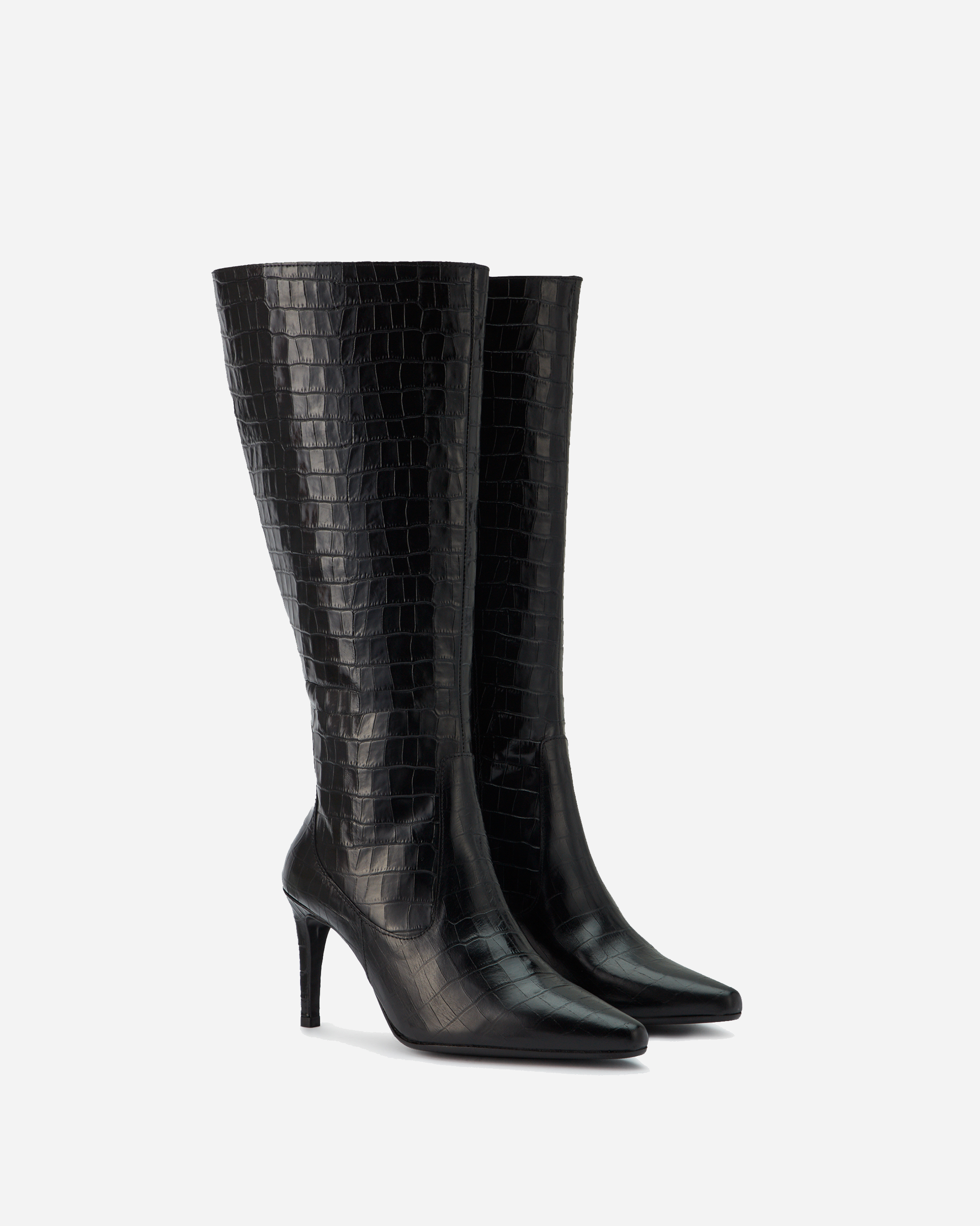 Knee high crocodile deals boots