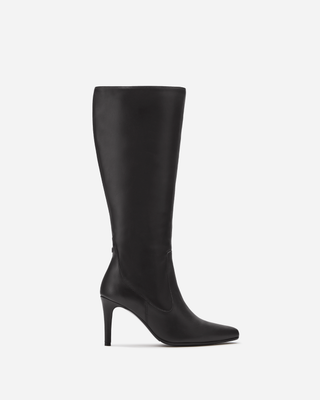 Freya Knee High Boots in Black Leather – DuoBoots