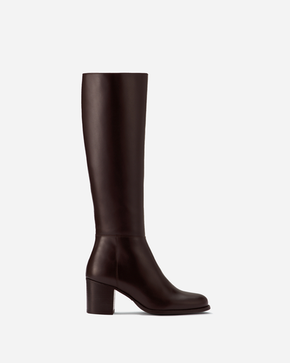 Dalia Tall Knee High Boots in Brown Leather – DuoBoots