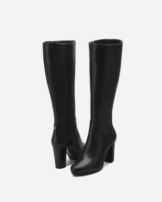 Belmore Knee High Boots in Black Leather – DuoBoots