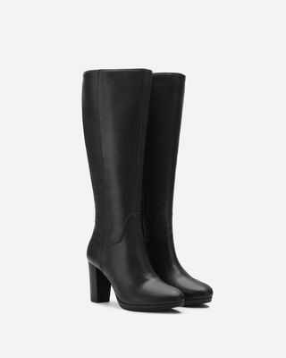 Belmore Knee High Boots in Black Leather – DuoBoots