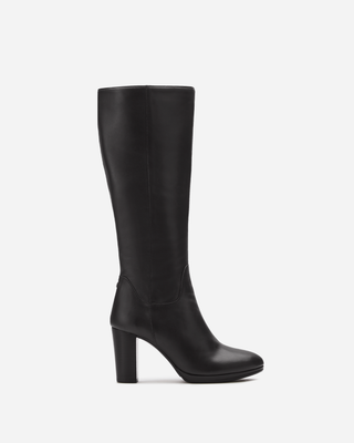 Belmore Knee High Boots In Black Leather – Duoboots