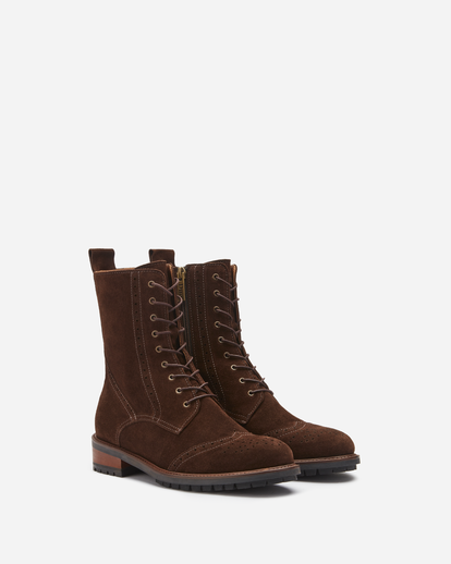 Balla Ankle Boots in Dark Brown Suede – DuoBoots