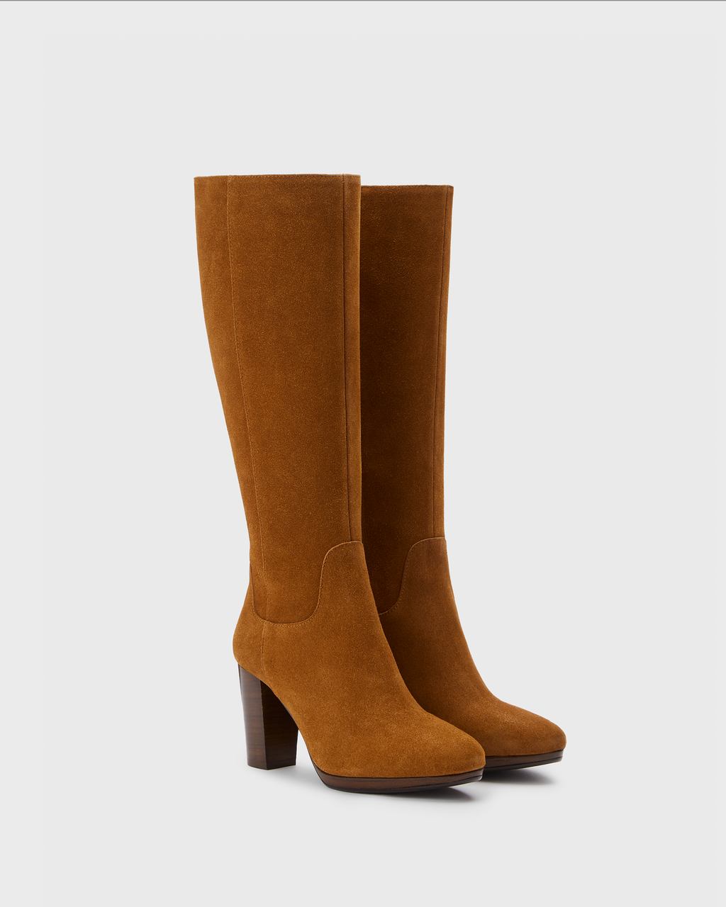 Belmore Knee High Boots in Black Leather