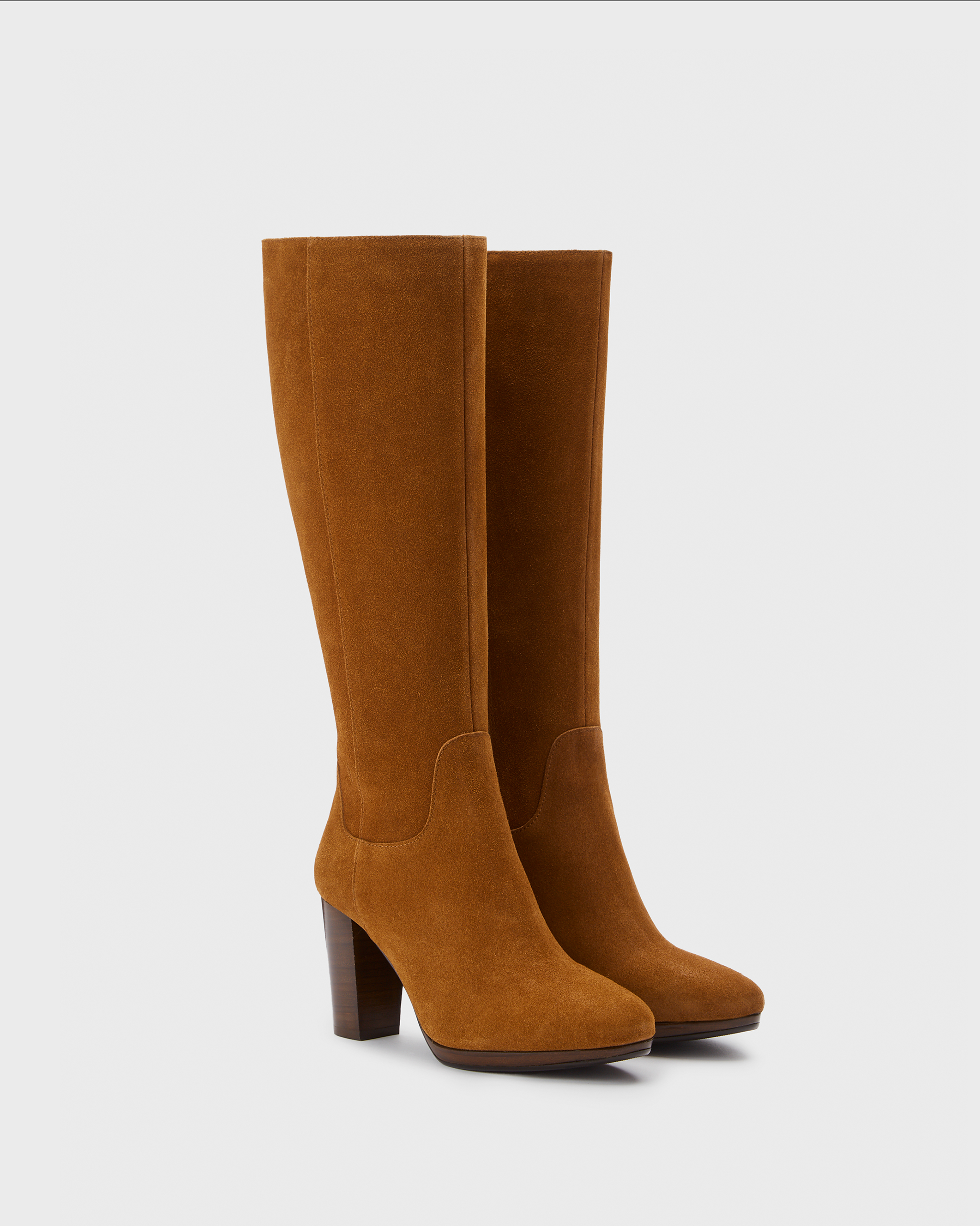 Belmore Knee High Boots in Tan Suede DuoBoots