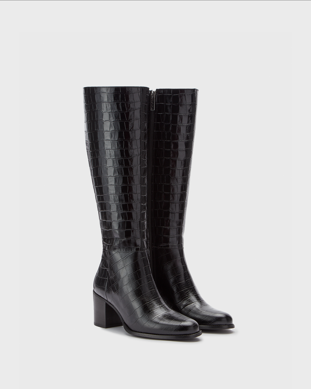 Dalia Tall Knee High Boots in Black Suede