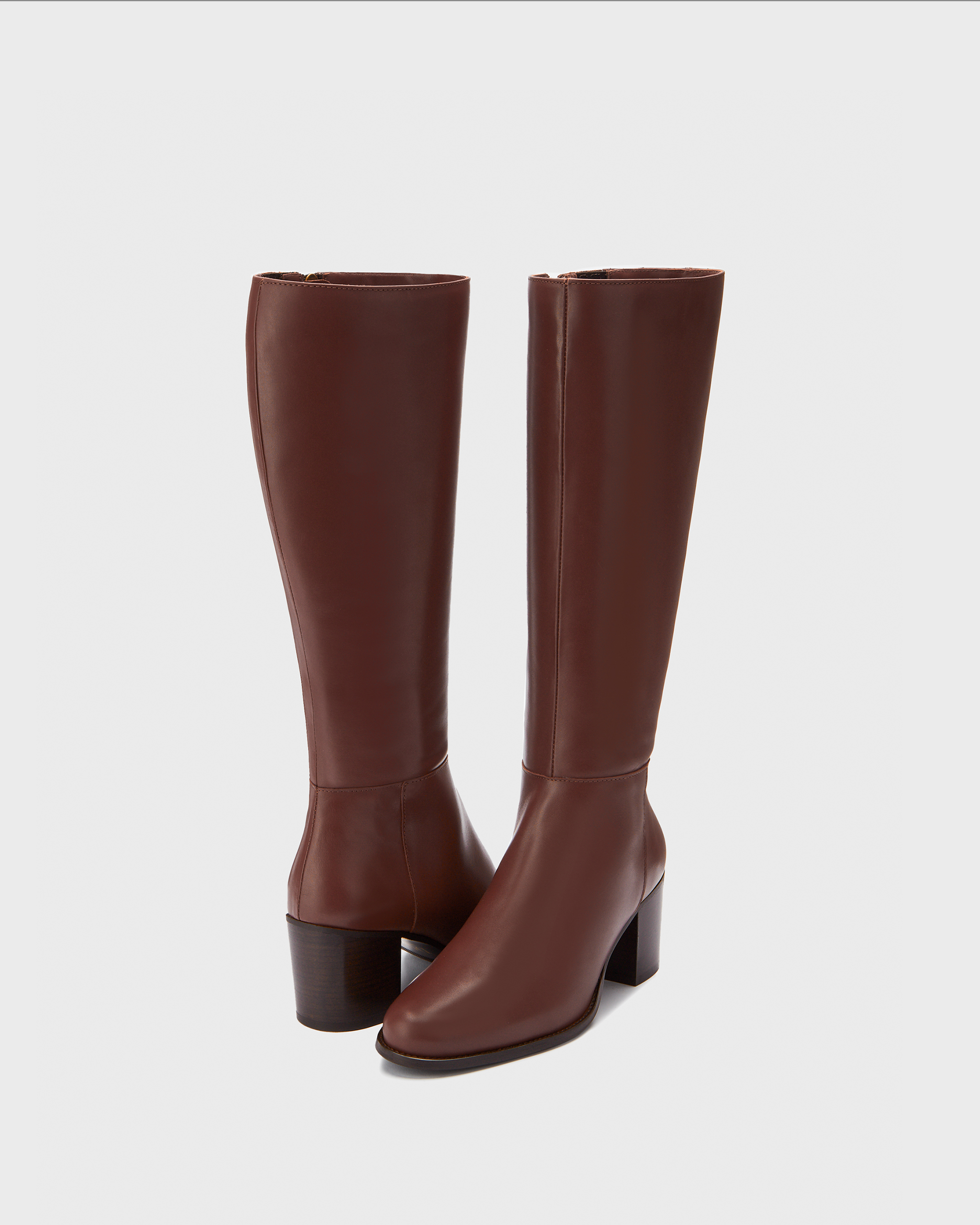 Dalia Standard Knee High Boots in Brown Leather