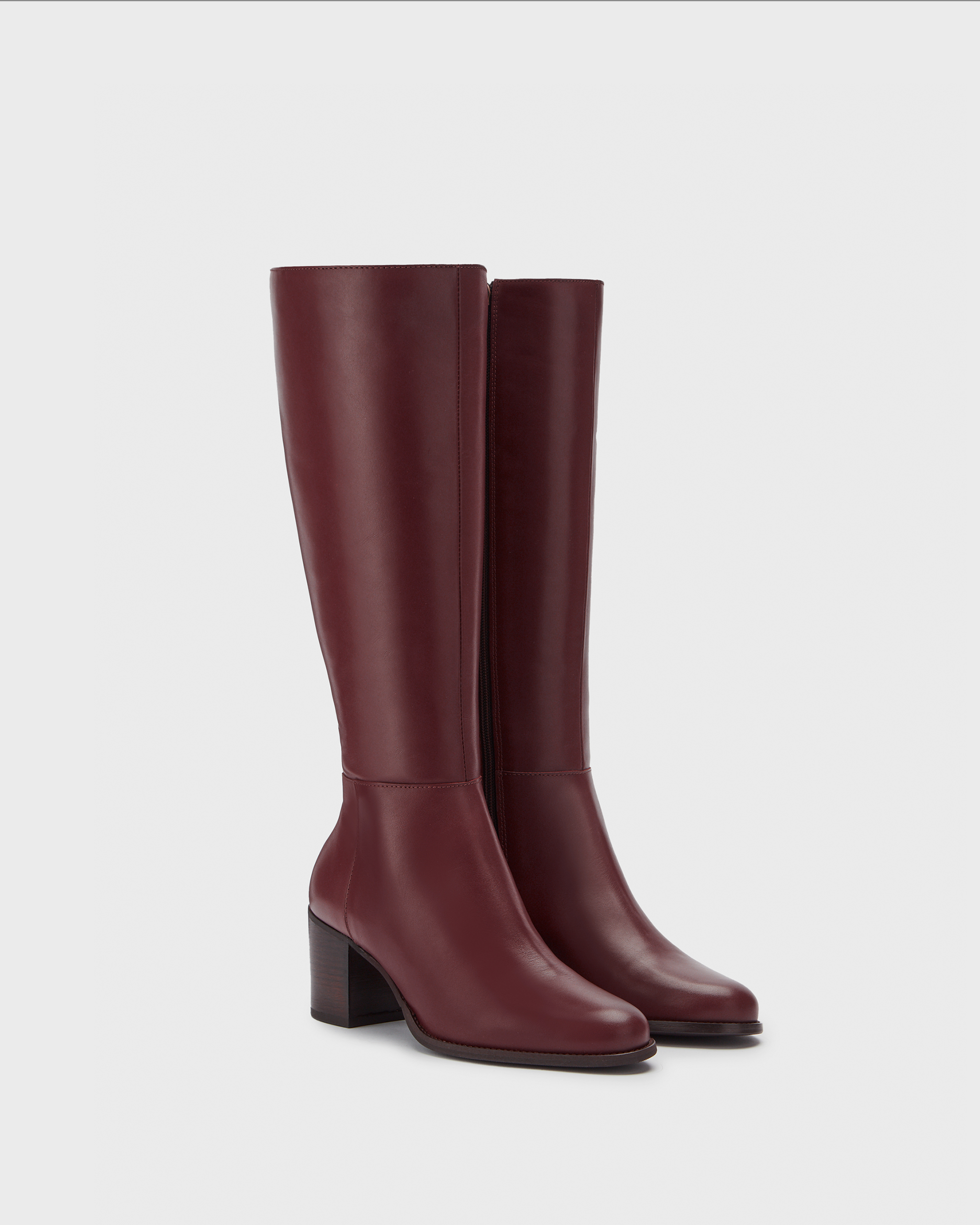 Maroon boots knee high sales