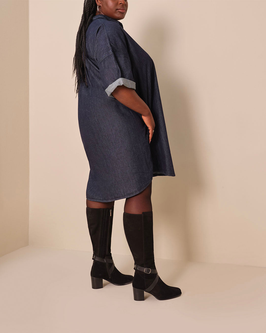 Plus Size Mid Leg Boots Pasuot Wide Calf Boots For Women Knee High