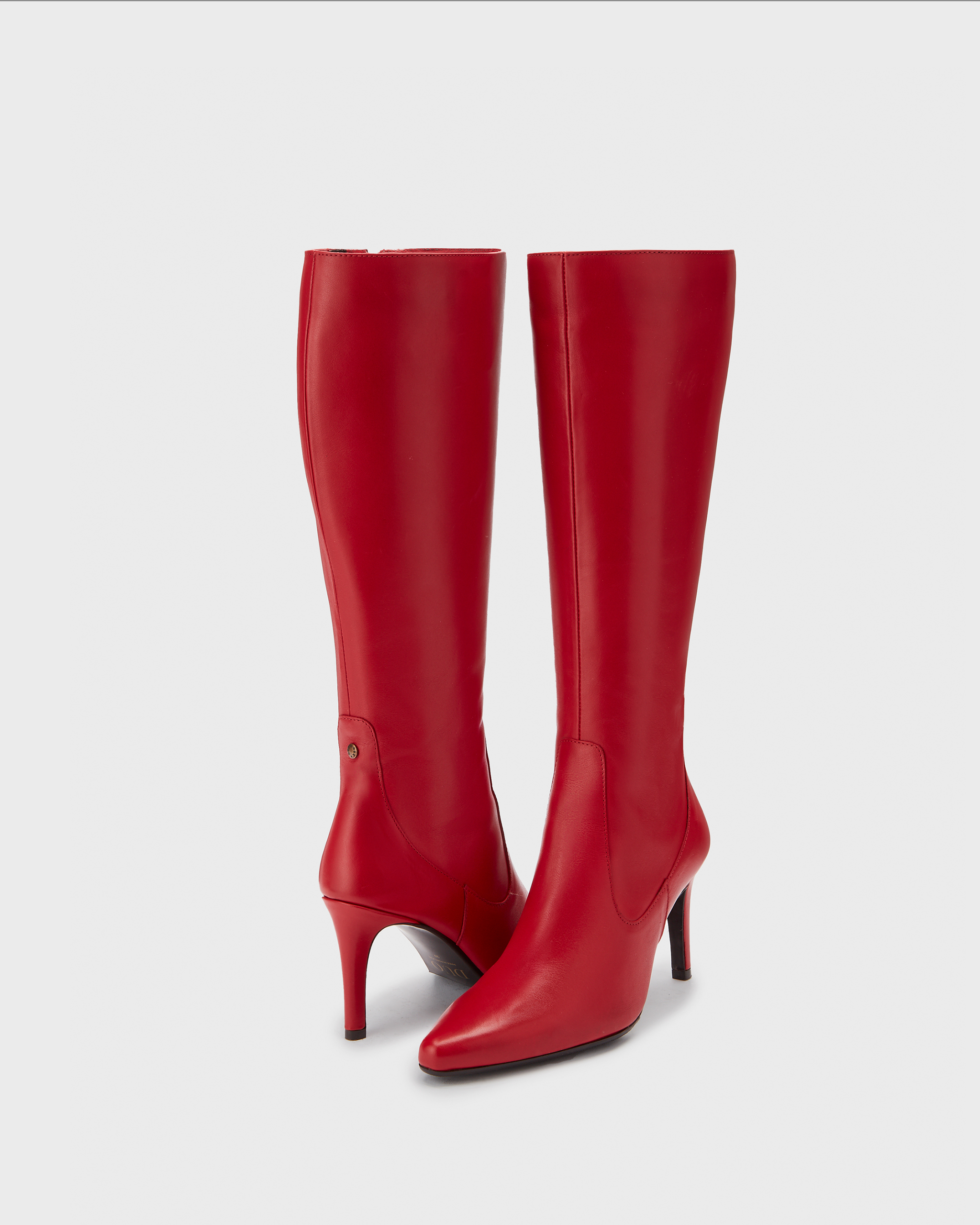 Freya Knee High Boots in Red Leather DuoBoots