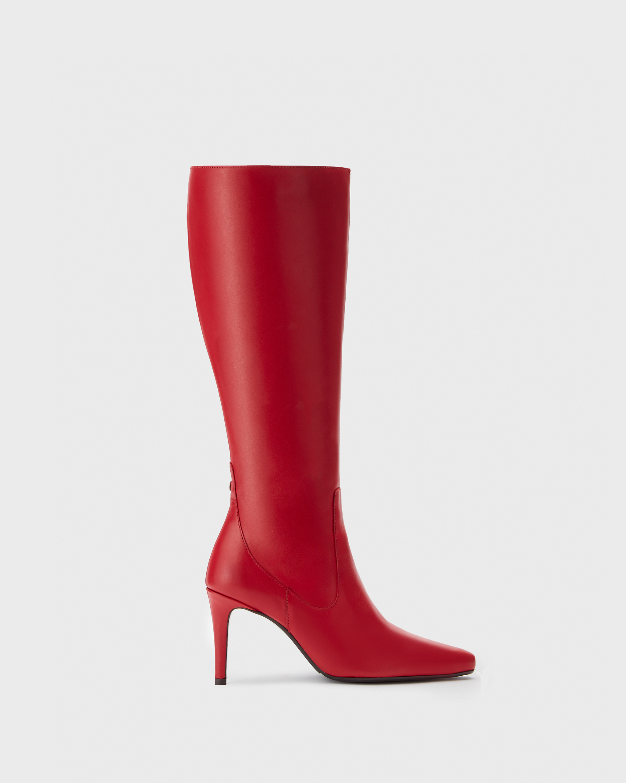 Freya Knee High Boots in Red Leather DuoBoots