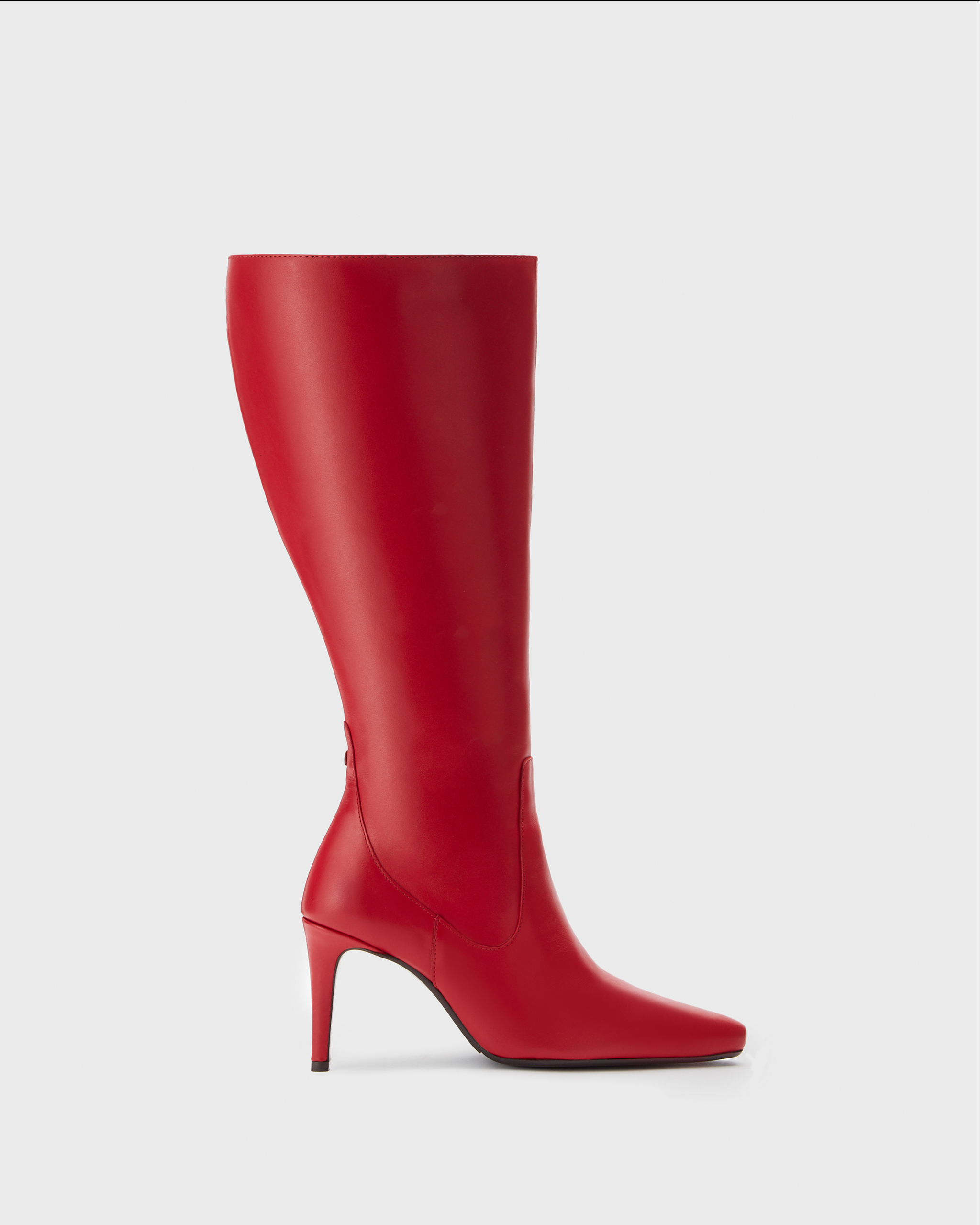 Stiletto knee high leather boots on sale