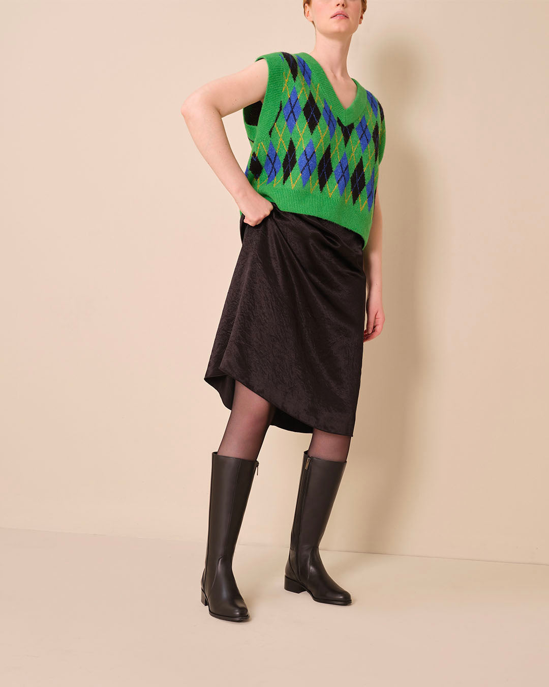 Skirt Petite Boots Narrow Calf Haltham Standard Black Leather Flat