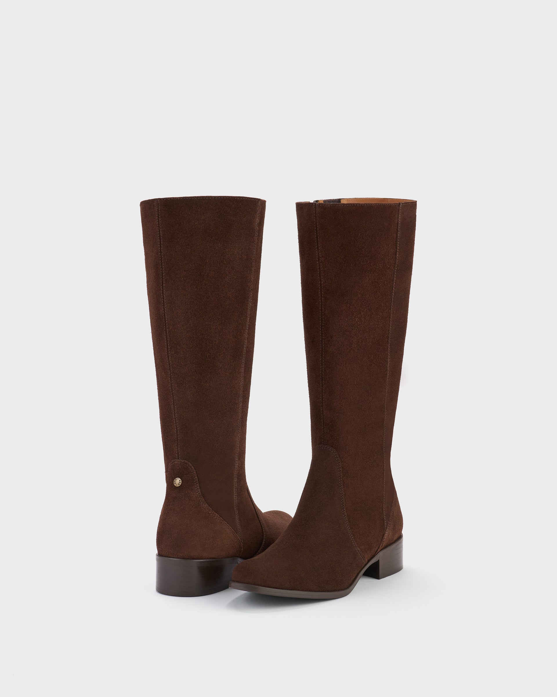 Haltham Brown Suede Flat Boots DuoBoots