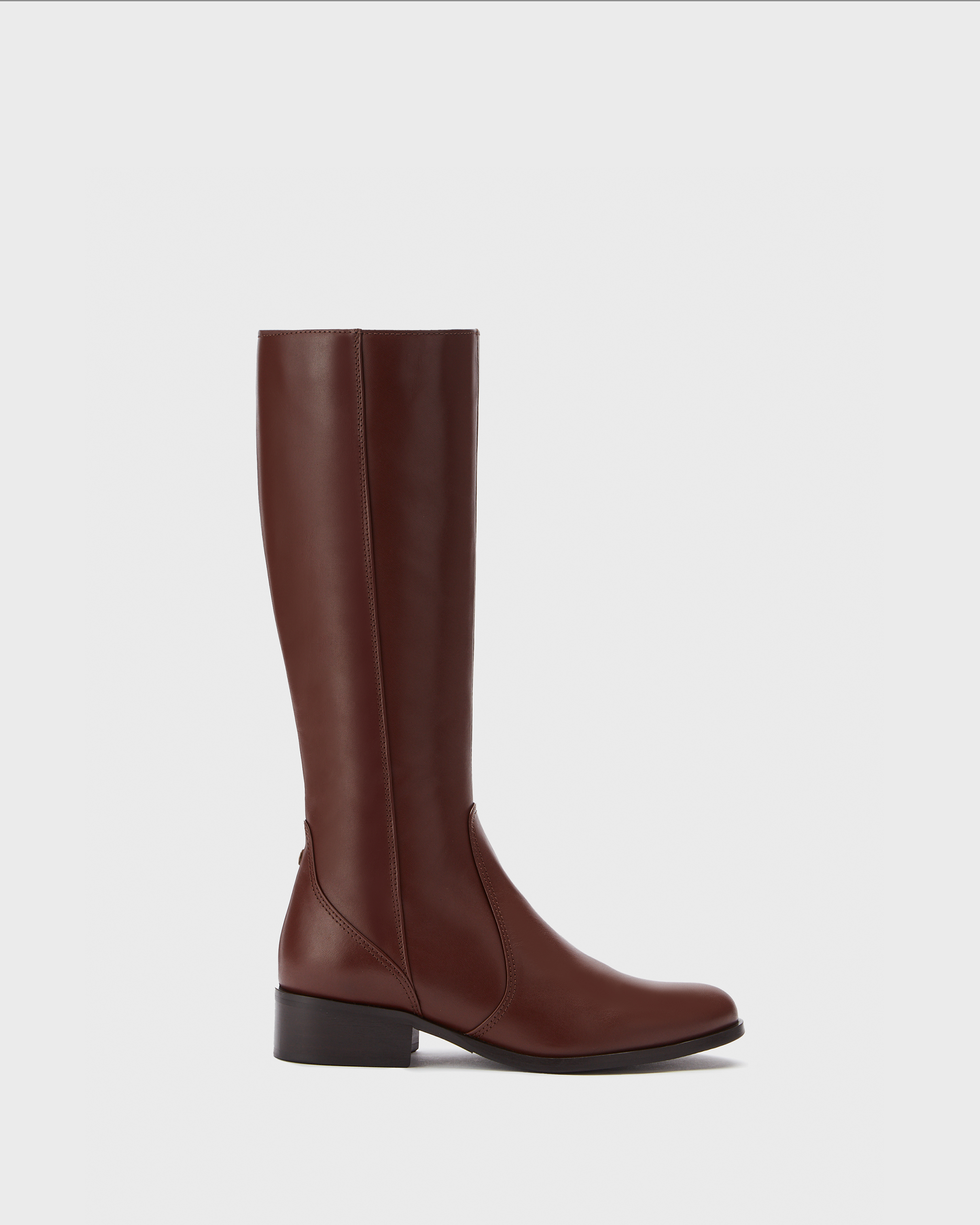 Haltham Standard Knee High Boots in Brown Leather