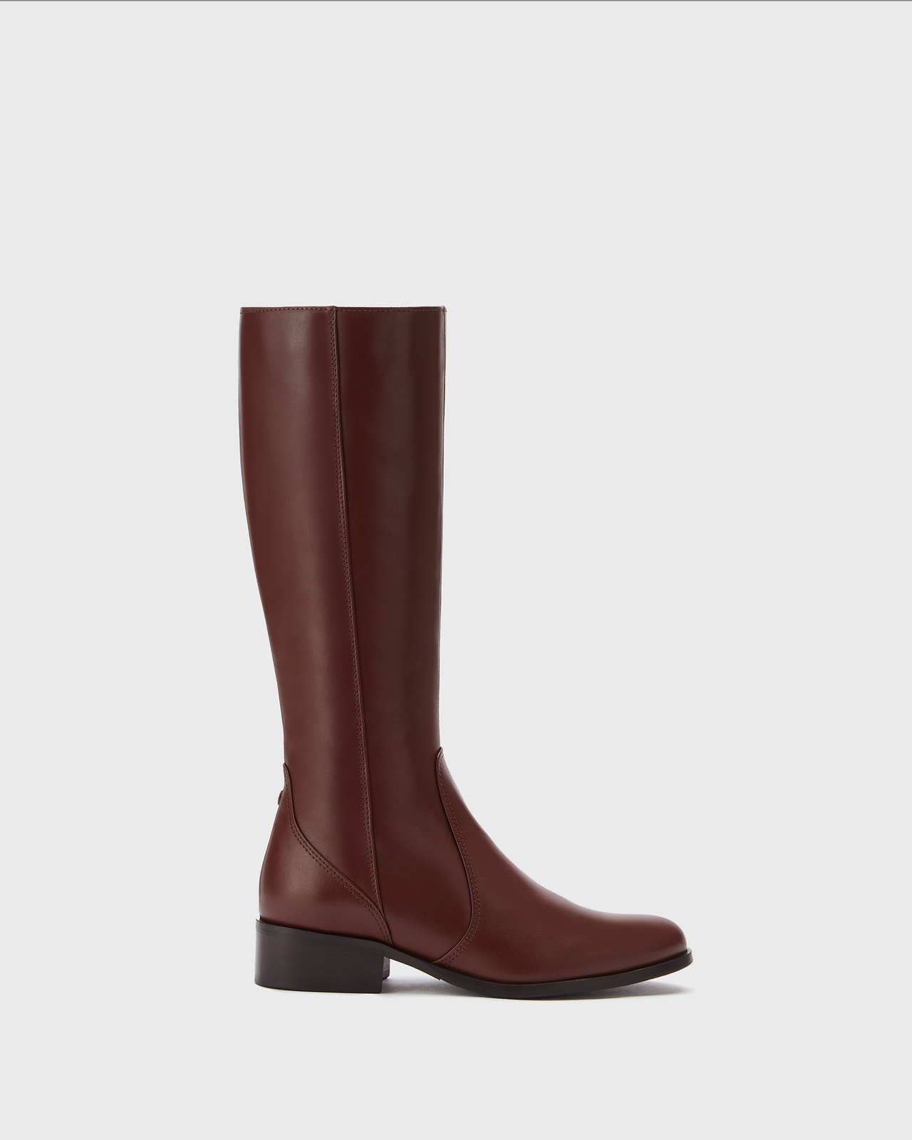 Haltham Tall Knee High Boots in Black Leather