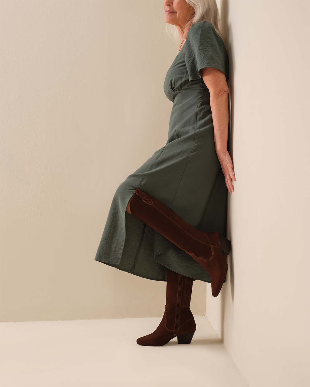 Saffron Brown Suede Heeled Knee High Boots | DuoBoots Saffron Brown Suede Heeled Knee High Boots | DuoBoots