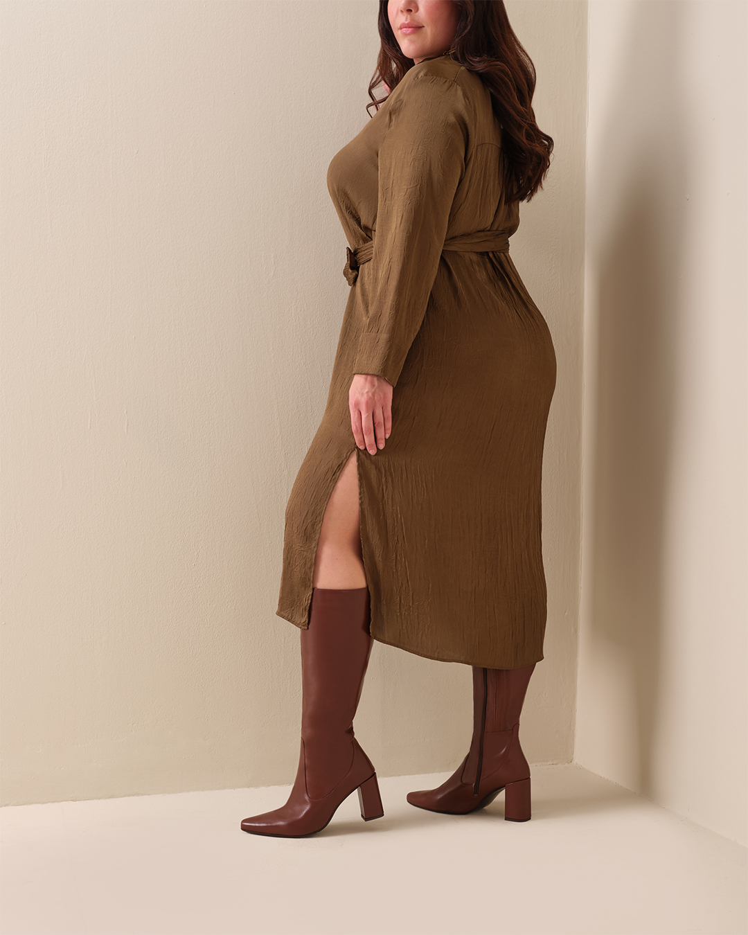 Tabitha Brown Leather Heeled Knee High Boots | DuoBoots Tabitha Brown Leather Heeled Knee High Boots | DuoBoots