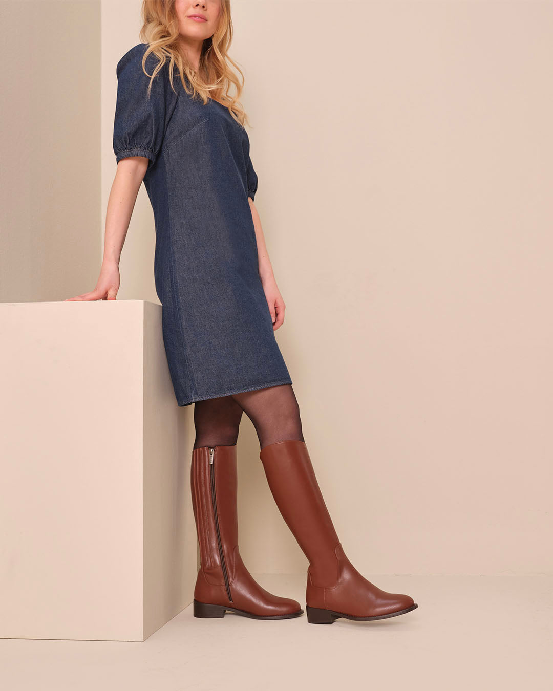 Tan brown hotsell knee high boots