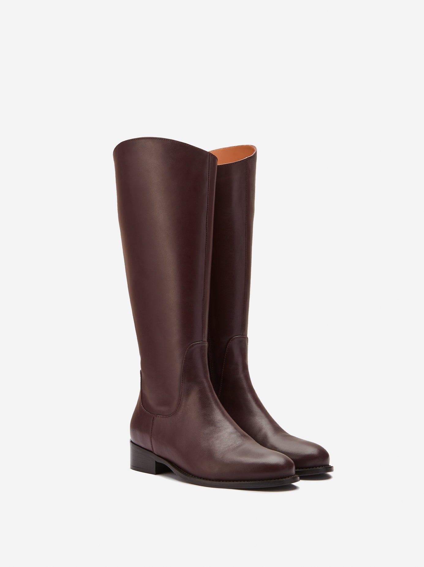 Verity Knee High Boots in Burgundy Leather DuoBoots